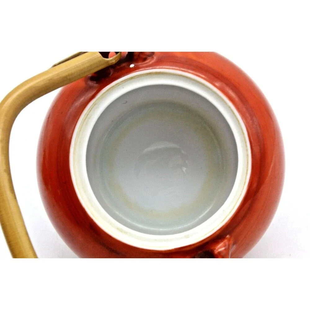 Arita Porcelain Teapot and 5 Cups Tetsuyama Kiln Japanese Tea Set Vintage